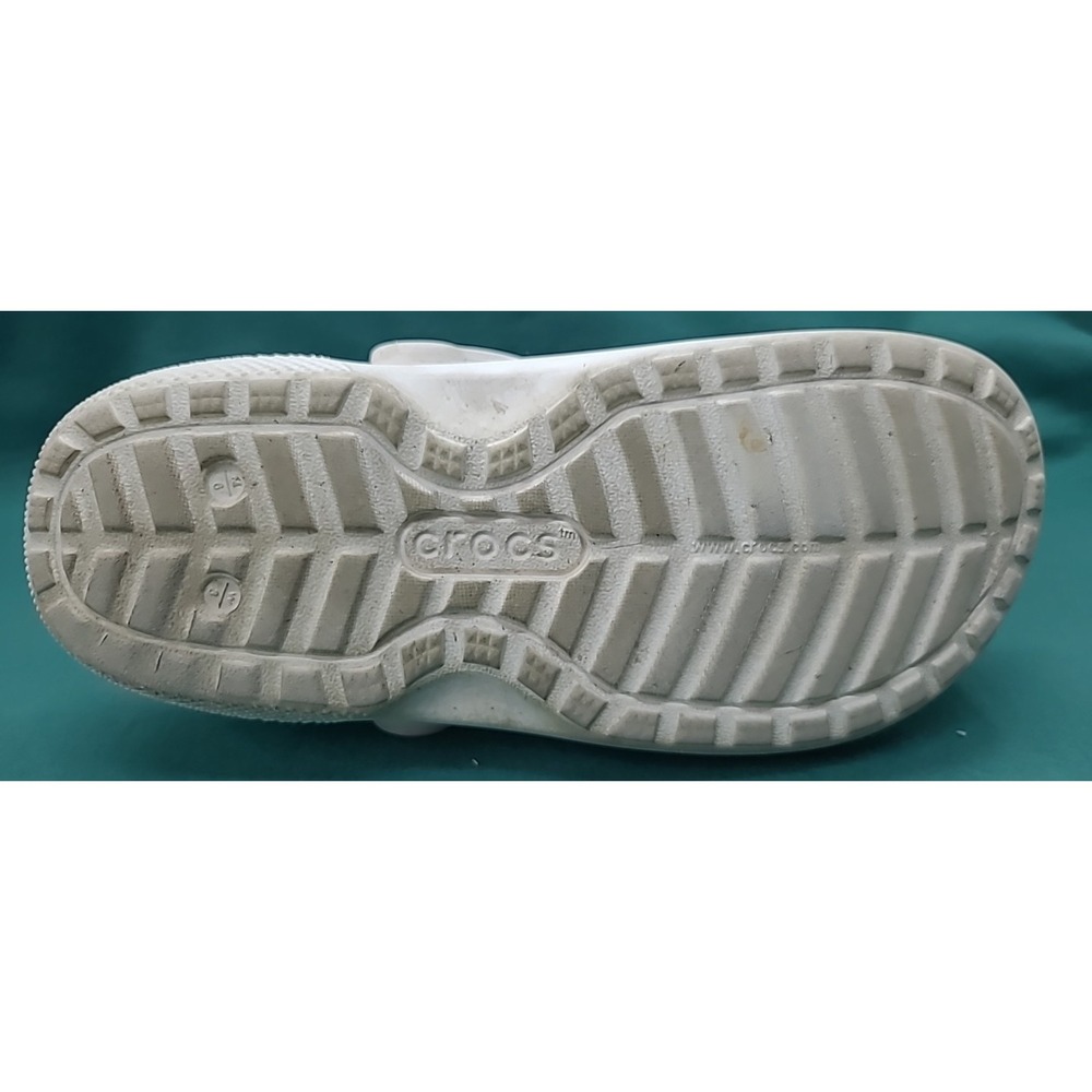 CROCS Unisex Classic Faux Fur Lined White Clogs -‎ Size Women 8 Men 6 - Picture 10 of 16